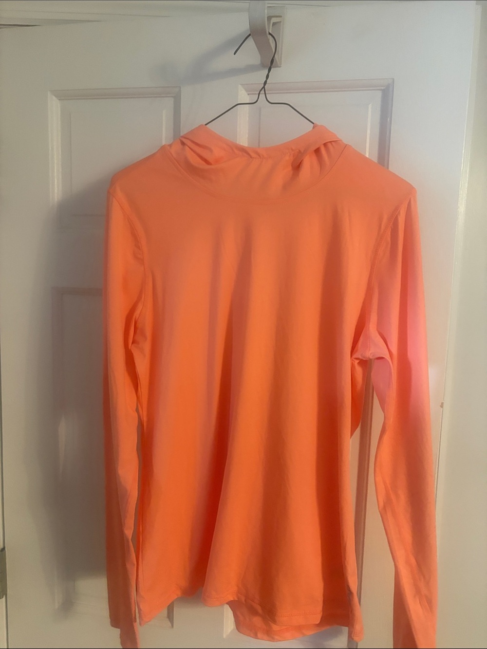 Head Neon Coral Long Sleeve Hooded Tee